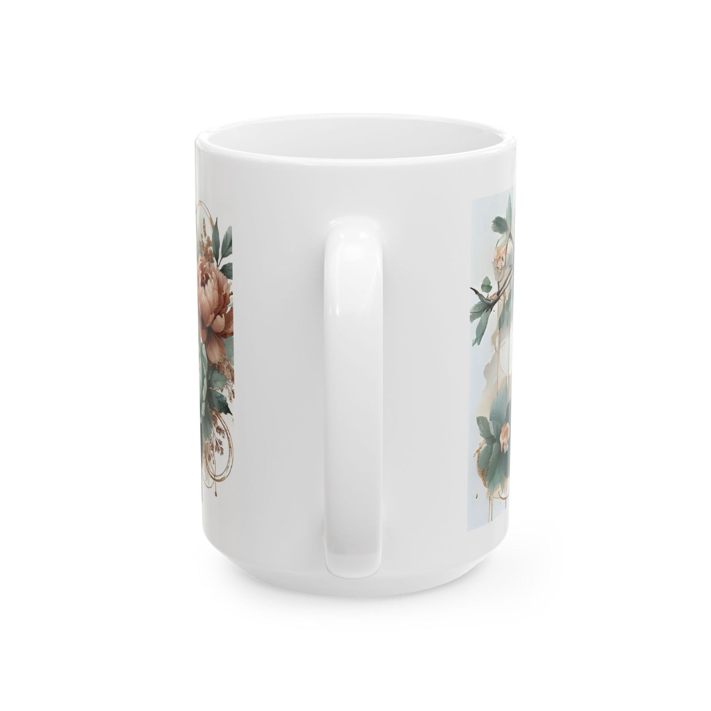 Personalized Western-Themed Coffee Mug | Floral Horsewoman Design | Saddle Up for a Beautiful Day | Custom Name | Available in 11 oz and 15 oz