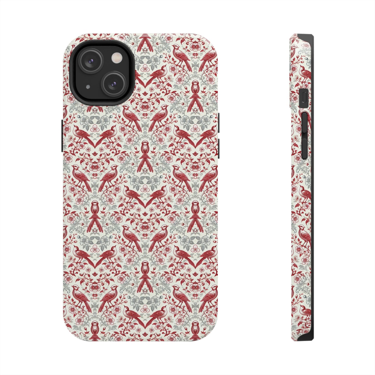 Vintage Bird & Floral Phone Case | Elegant Nature-Inspired iPhone & Samsung Case | Protective & Stylish Slim or Tough Case