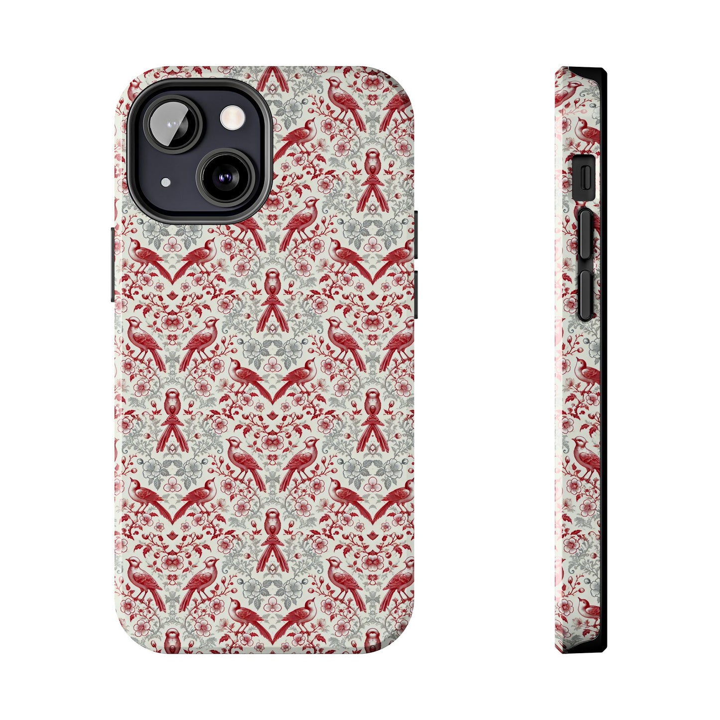 Vintage Bird & Floral Phone Case | Elegant Nature-Inspired iPhone & Samsung Case | Protective & Stylish Slim or Tough Case
