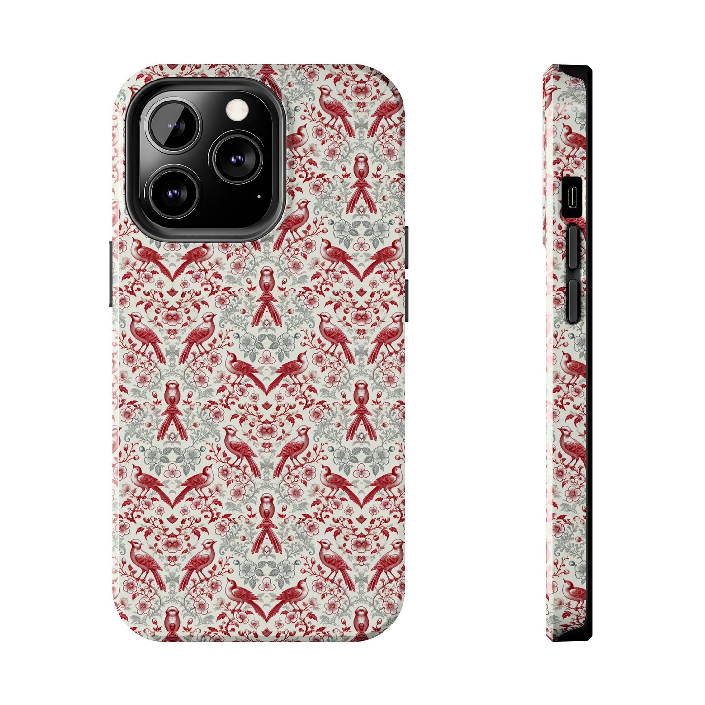 Vintage Bird & Floral Phone Case | Elegant Nature-Inspired iPhone & Samsung Case | Protective & Stylish Slim or Tough Case