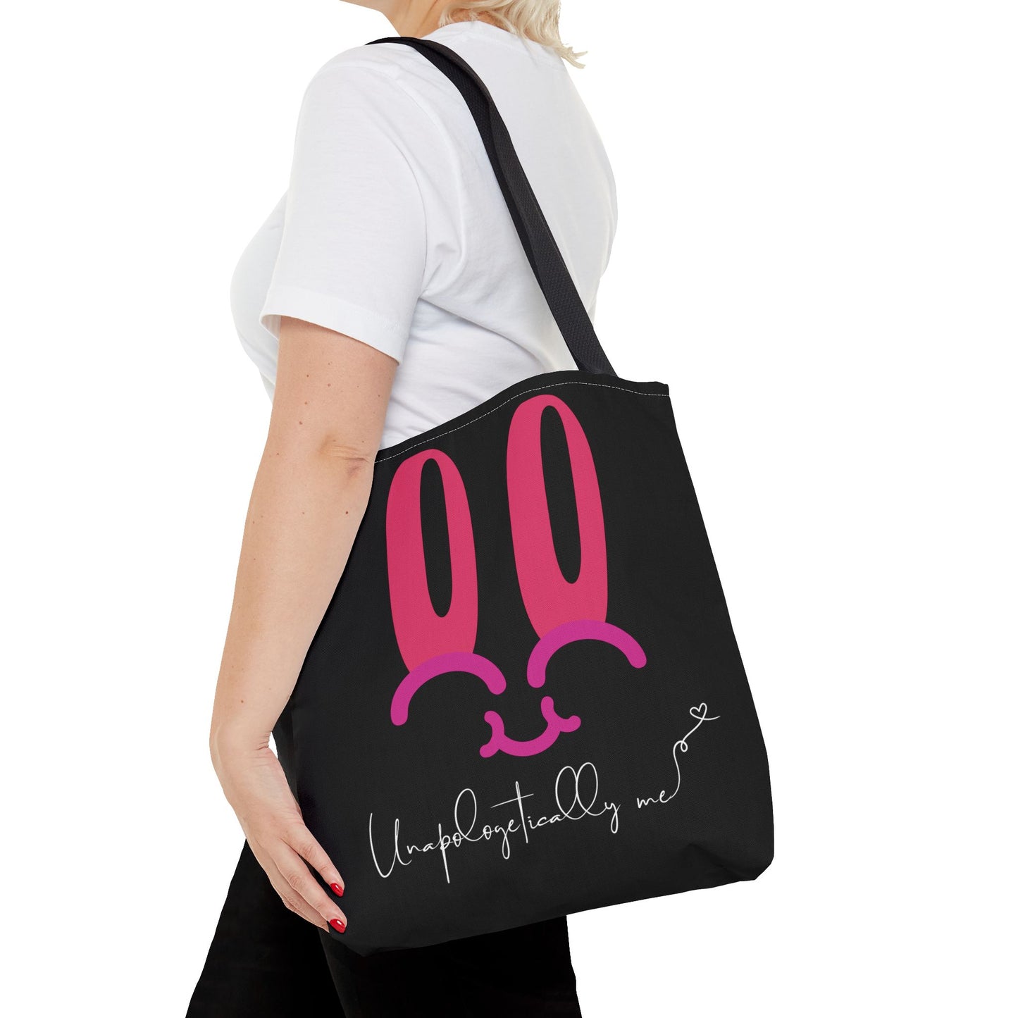 "Unapologetically Me" Bunny Face Tote Bag - Stylish and Fun!