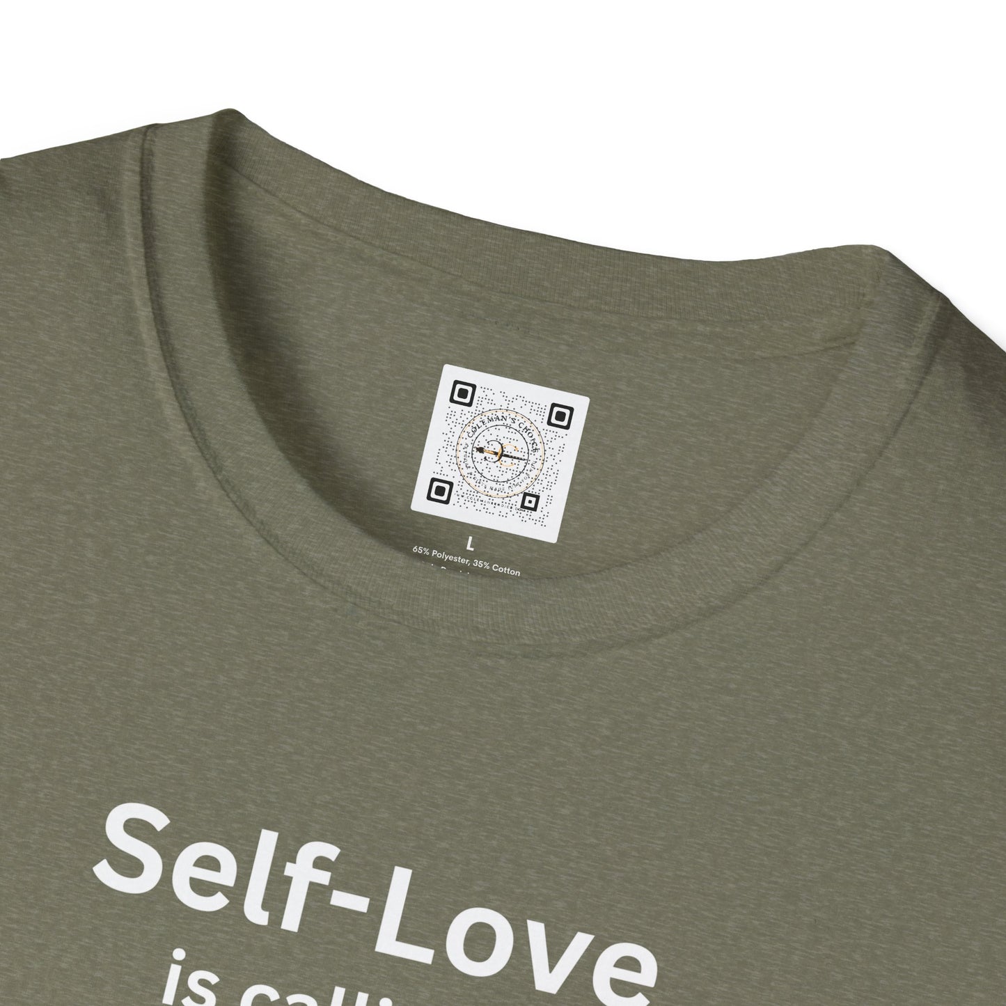 Self-Love is Calling... And I Must Embrace It Boho T-Shirt (With Back Message)