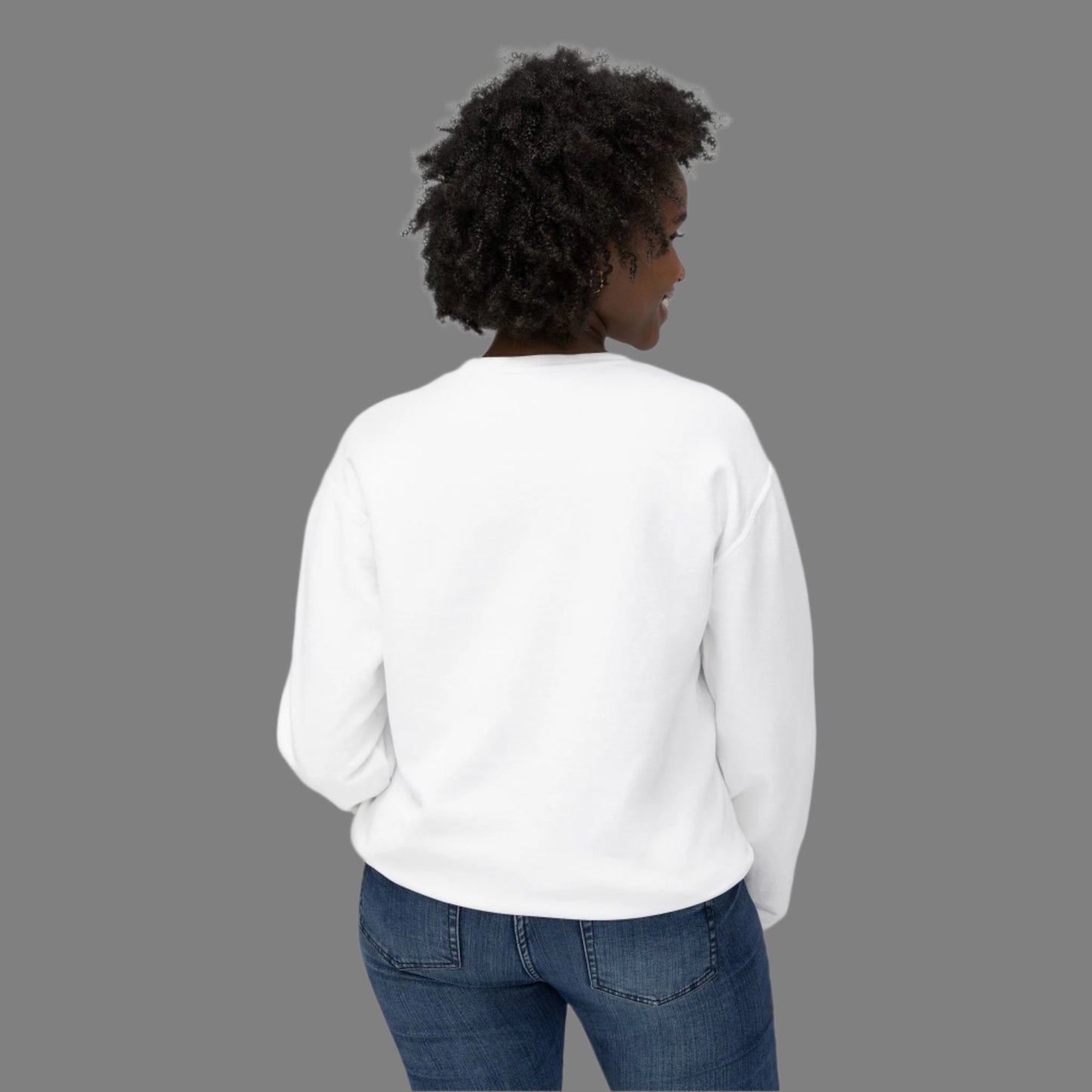 Unisex crewneck sweatshirt featuring a vibrant floral garden design with lush botanical patterns.
