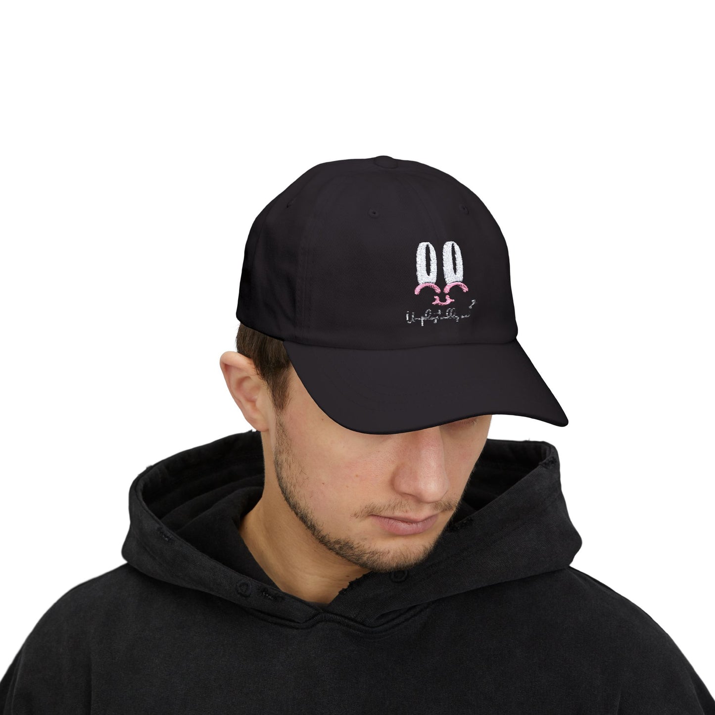 Bunny Design Classic Dad Hat - Unapologetically Me Collection (White, Black, Khaki, Light Blue)