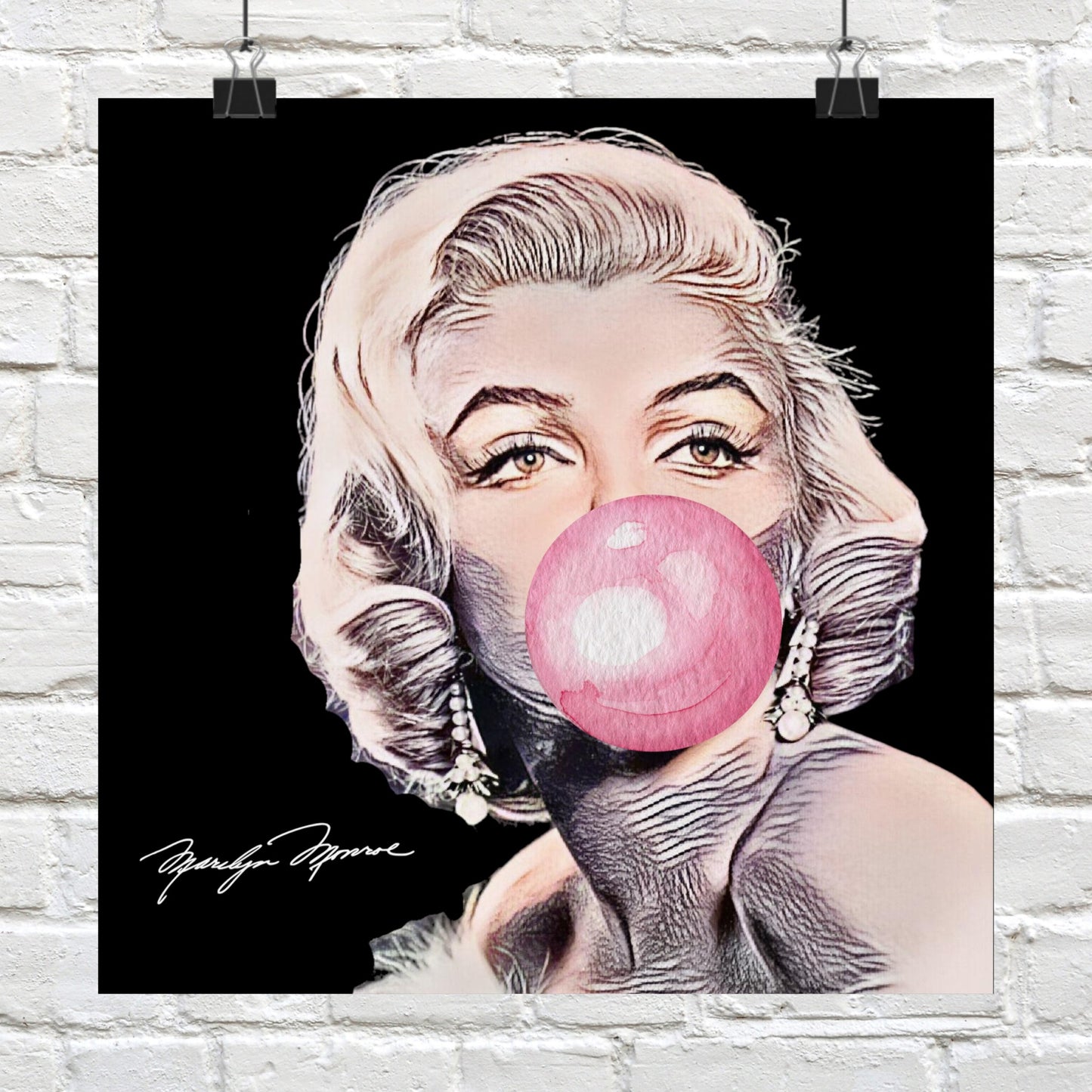 Marilyn Monroe Bubblegum Poster - Iconic and Playful Wall Art