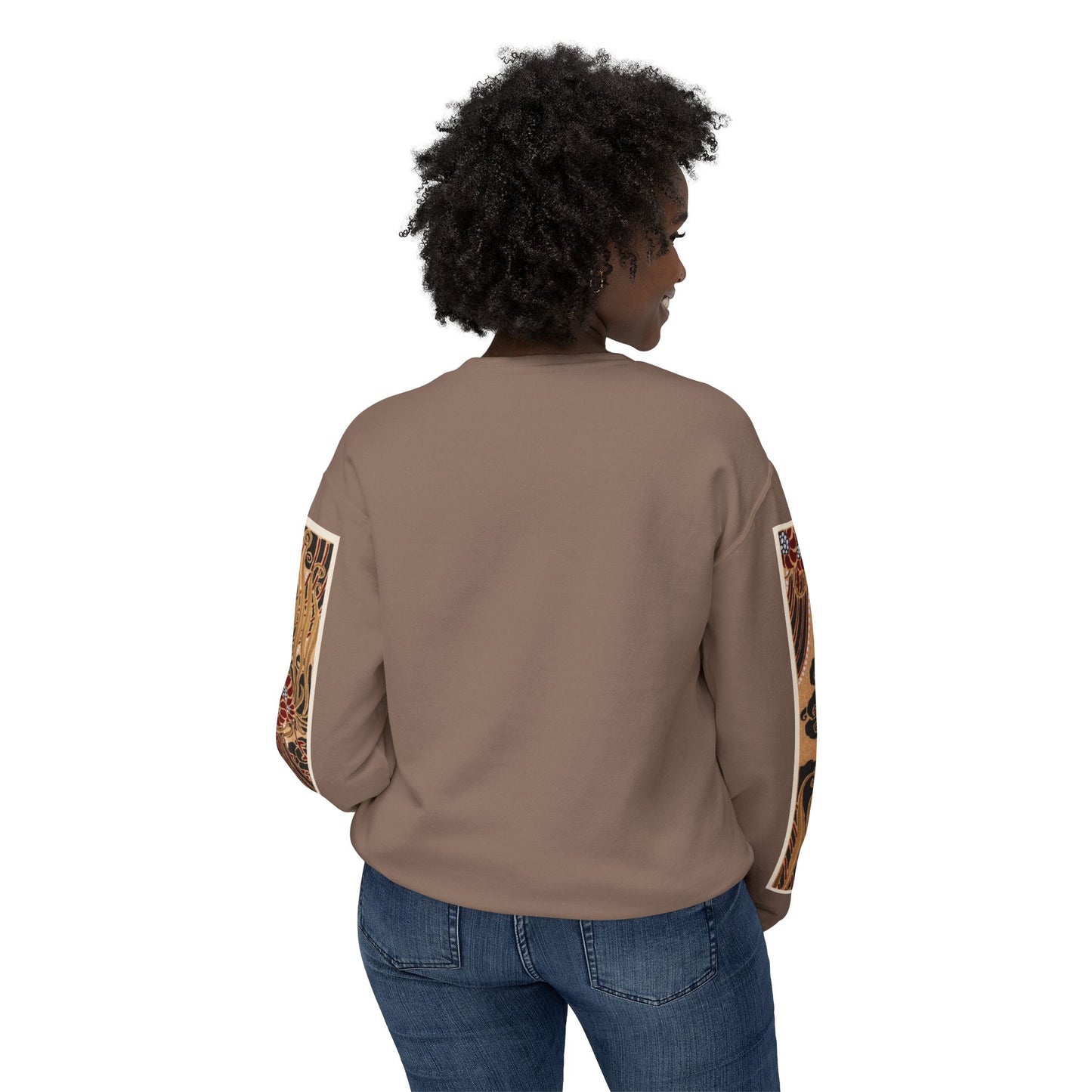 Unisex Lightweight Crewneck Sweatshirt – E. A. Séguy Inspired Art Deco Floral Design
