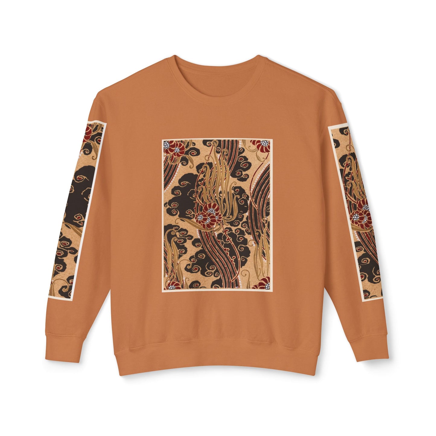 Unisex Lightweight Crewneck Sweatshirt – E. A. Séguy Inspired Art Deco Floral Design