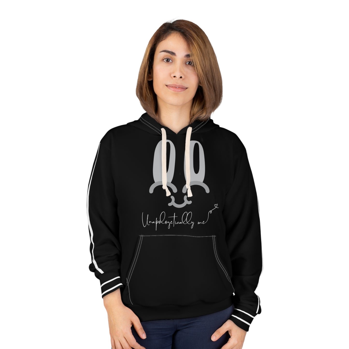 "You Are Enough" Motivational Hoodie with Unapologetically Me Bunny Design