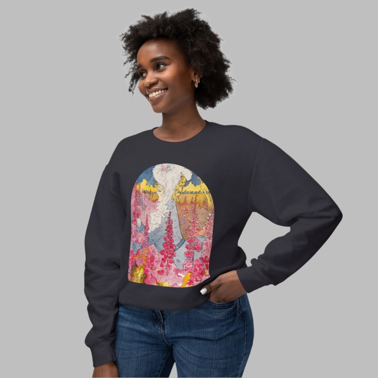 Summer (1907) by Penrhyn Stanlaws – Vintage Art Unisex Crewneck Sweatshirt featuring a classic artwork design for both men and women.
