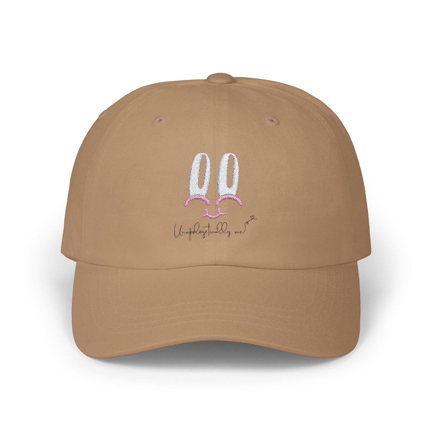 Front view of the Unapologetically Me Classic Dad Hat in khaki color