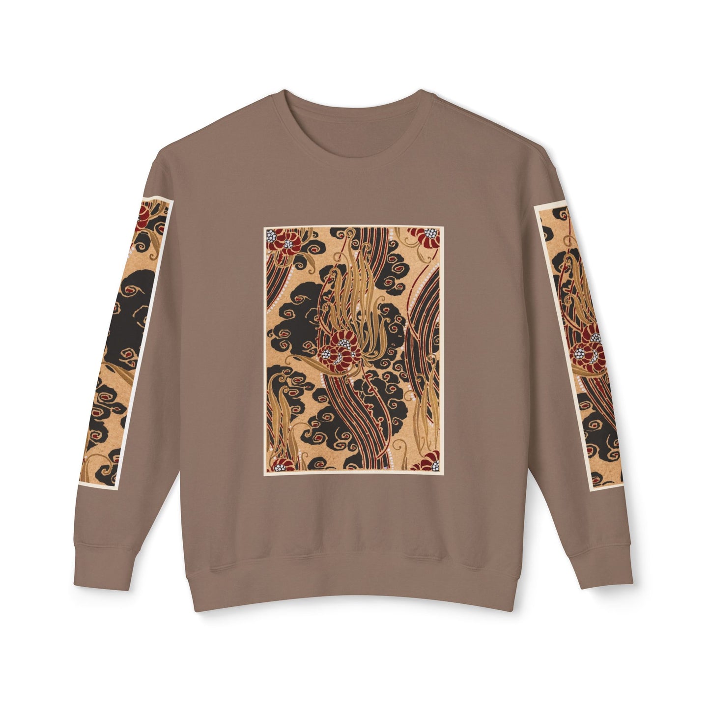 Unisex Lightweight Crewneck Sweatshirt – E. A. Séguy Inspired Art Deco Floral Design