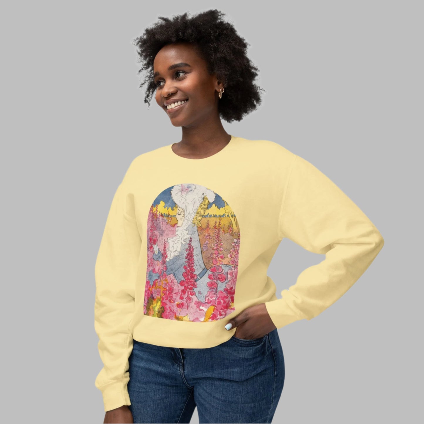 Summer (1907) by Penrhyn Stanlaws – Vintage Art Unisex Crewneck Sweatshirt featuring a classic artwork design for both men and women.