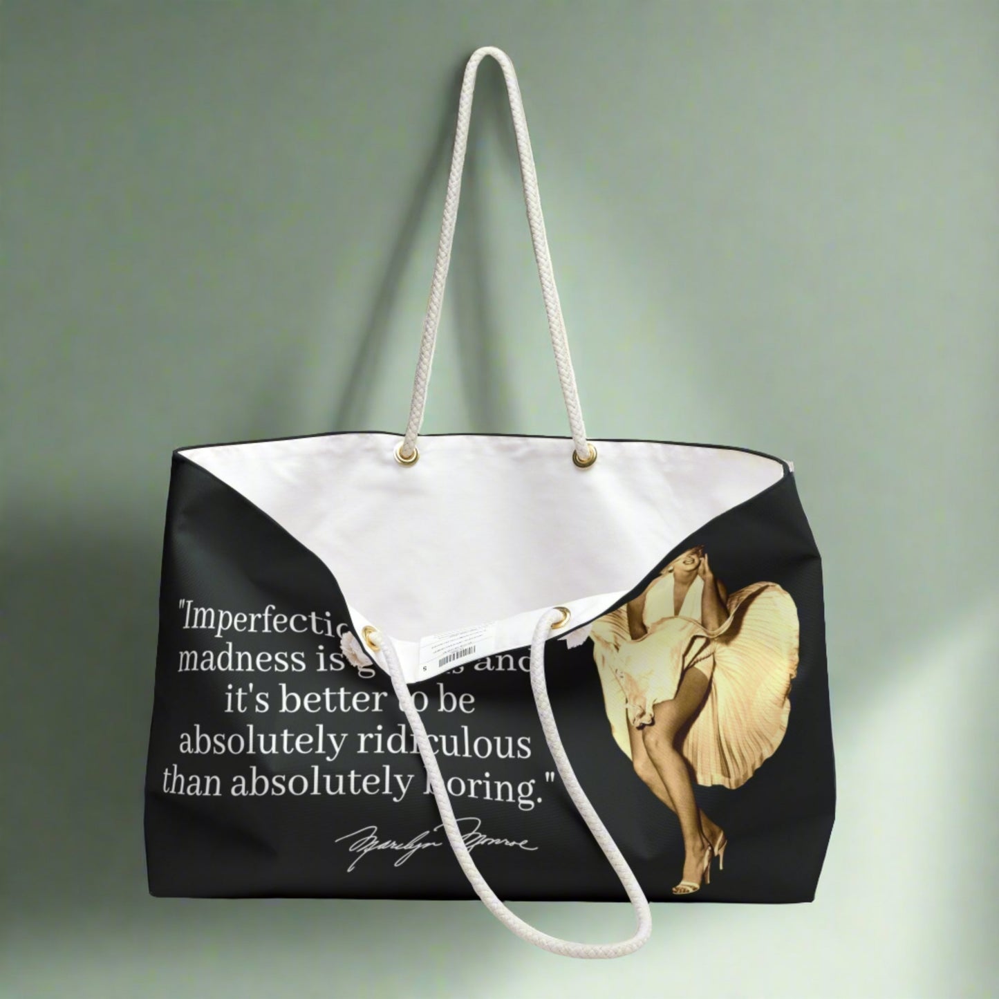 Marilyn Monroe Iconic White Dress Weekender Tote Bag - Stylish and Inspirational