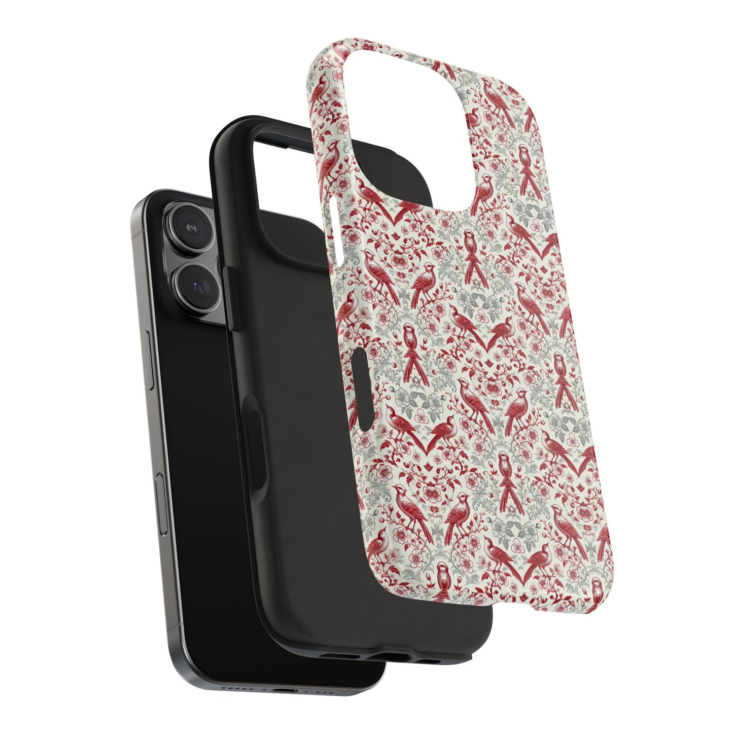 Vintage Bird & Floral Phone Case | Elegant Nature-Inspired iPhone & Samsung Case | Protective & Stylish Slim or Tough Case