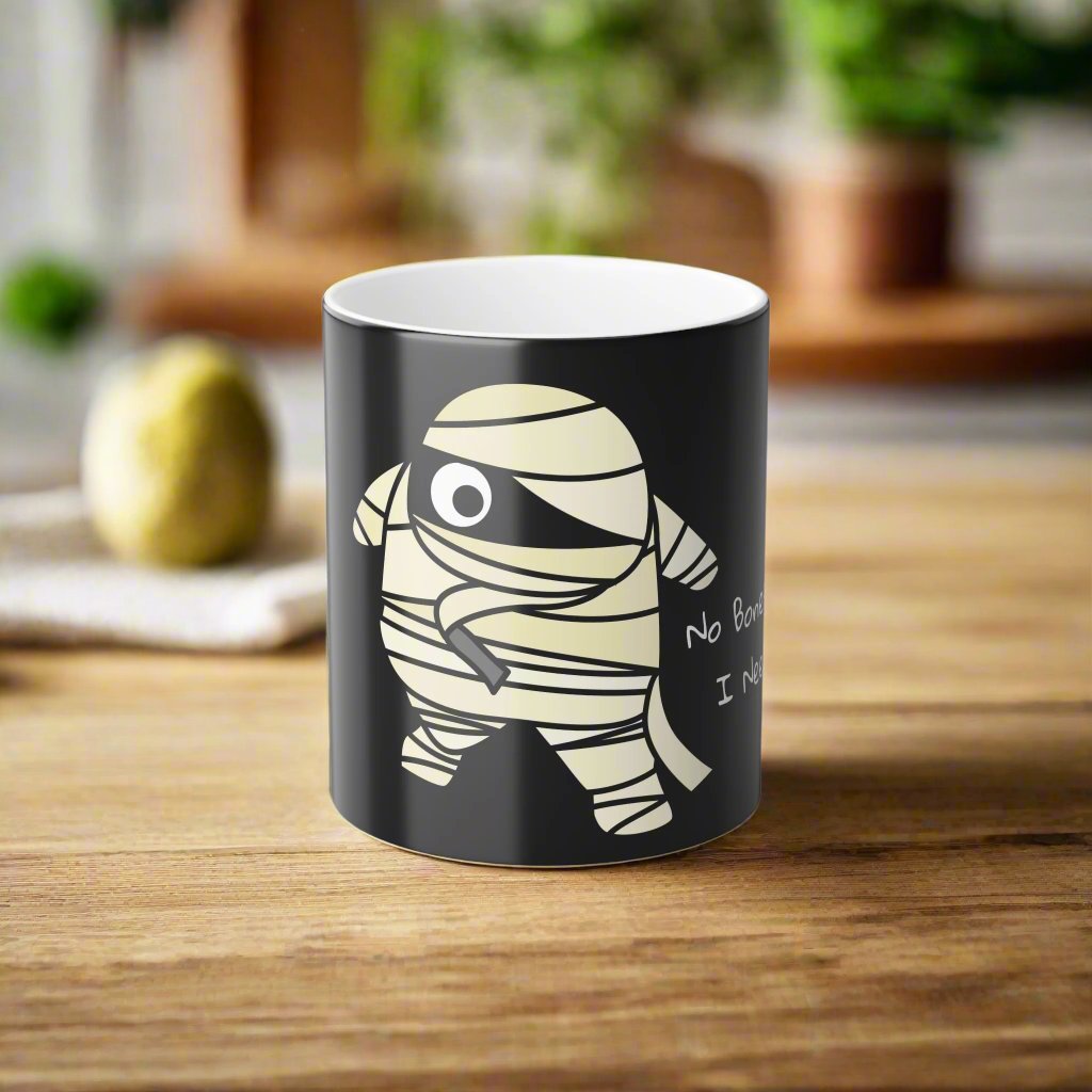 No Bones About It Heat-Activated Color-Changing Mug, 11oz, featuring a skeleton design that changes color with heat.