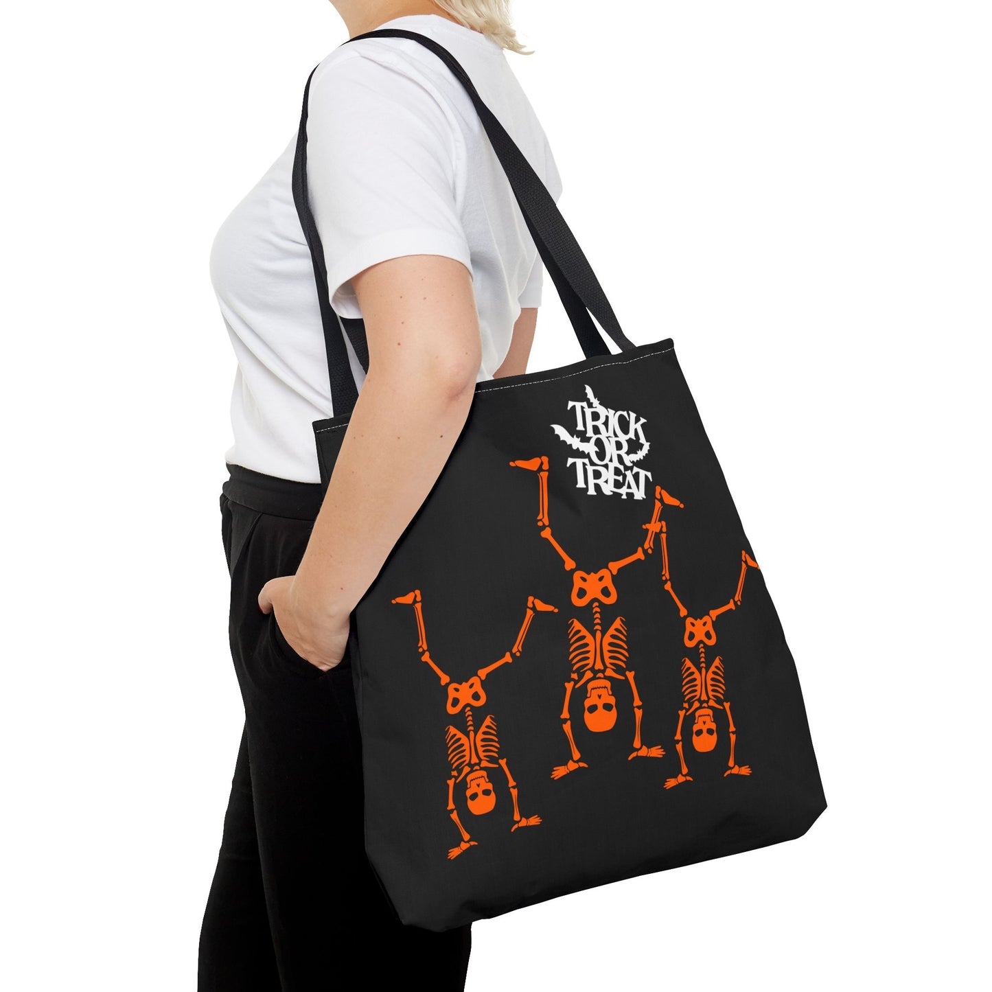 Halloween Trick or Treat Skeleton Tote Bag – Spooky Skeleton Dance Design