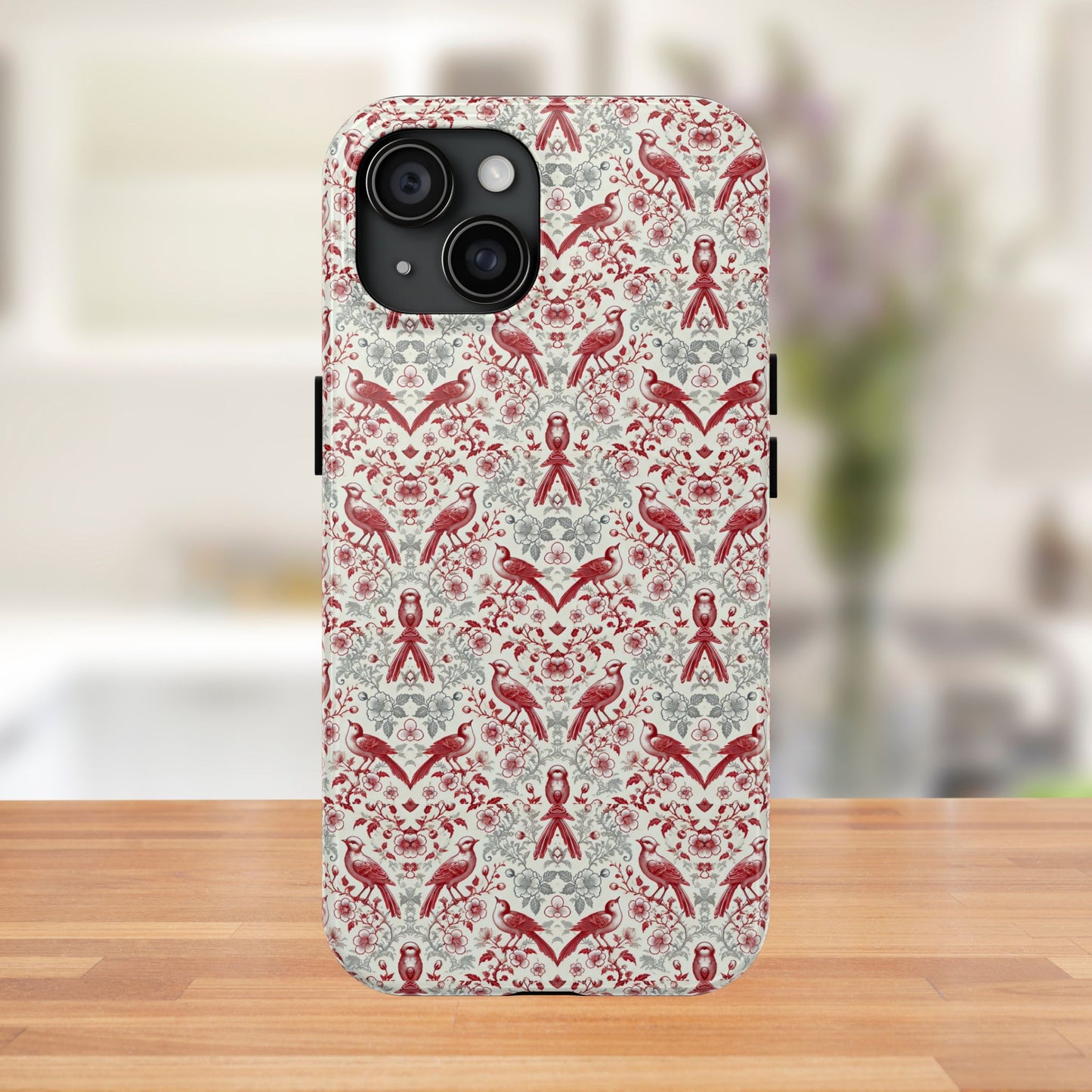 Vintage Bird & Floral Phone Case | Elegant Nature-Inspired iPhone & Samsung Case | Protective & Stylish Slim or Tough Case