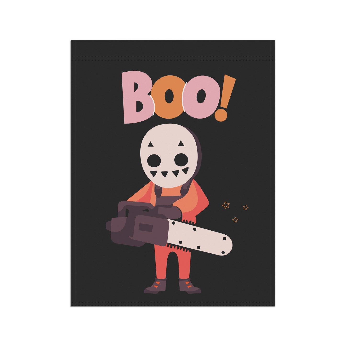 Boo! Halloween Garden Flag | 100% Poly Poplin-Canvas | Double-Sided Design