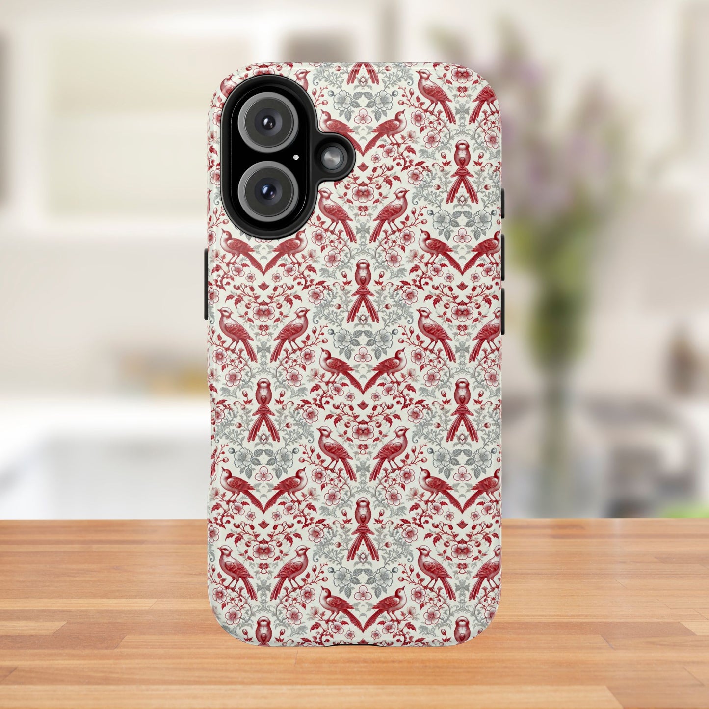 Vintage Bird & Floral Phone Case | Elegant Nature-Inspired iPhone & Samsung Case | Protective & Stylish Slim or Tough Case