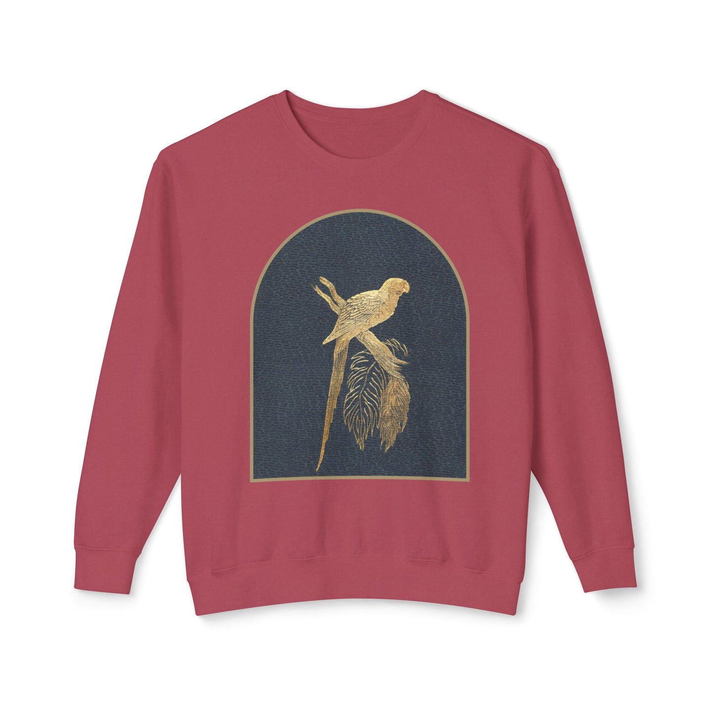 Elegant Gold Bird Sweatshirt – Unisex Crewneck with Timeless Design