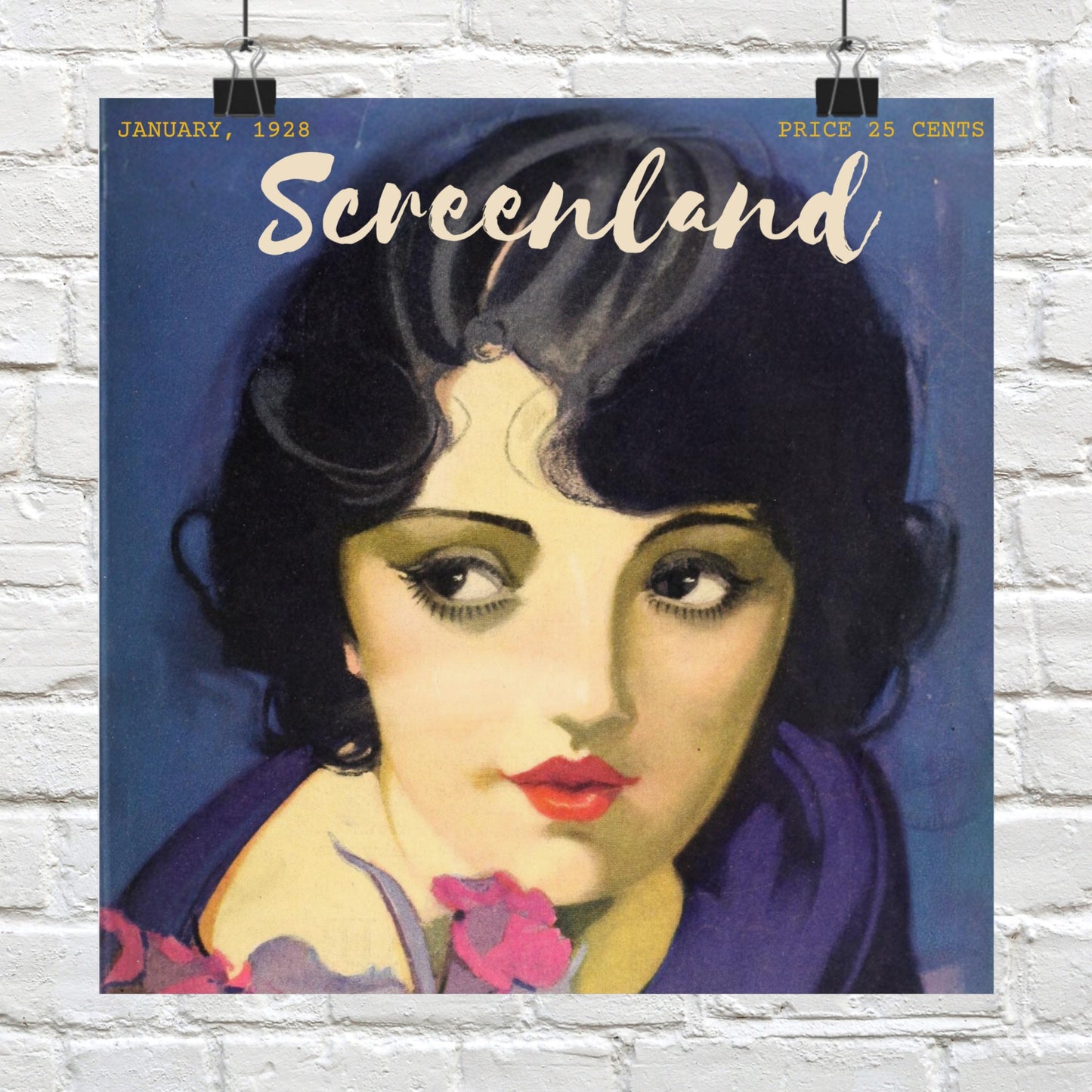 Estelle Taylor Screenland Magazine Cover Poster - Illustrated by Anita Parkhurst (January 1928)