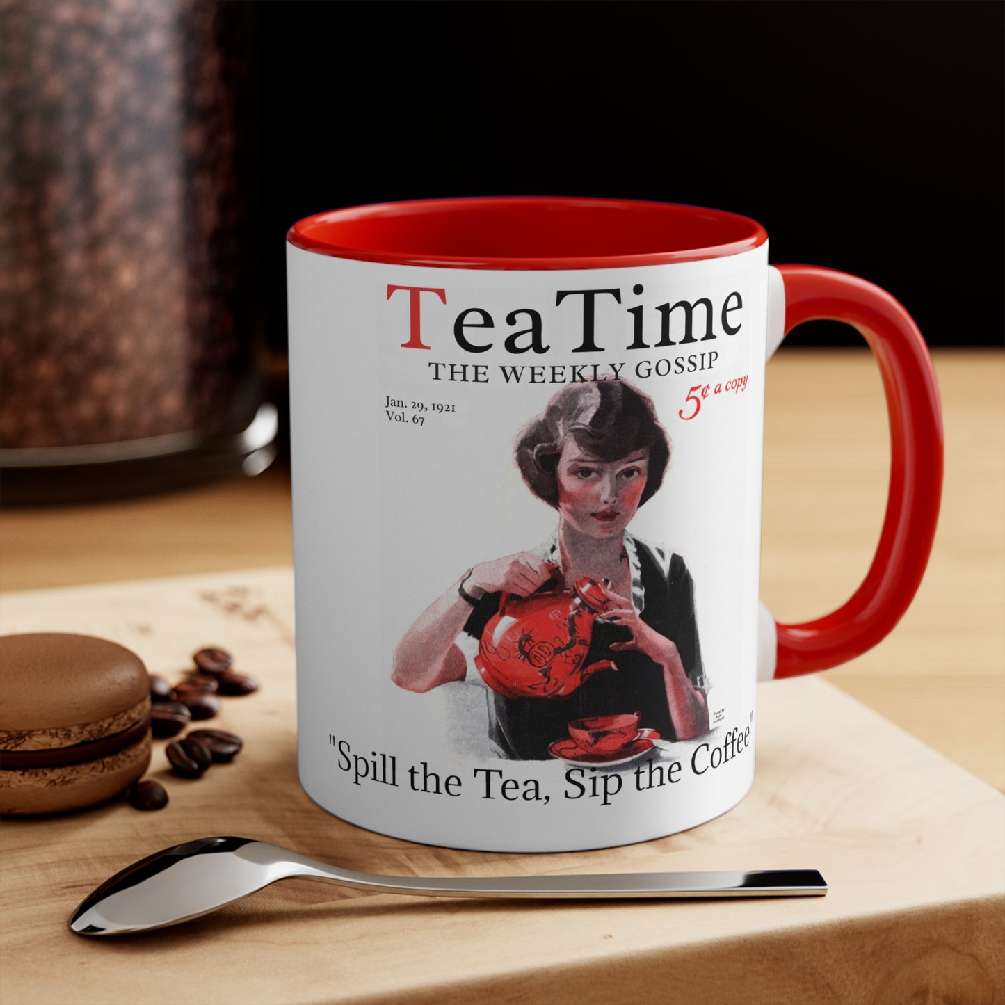 TeaTime Weekly Gossip Coffee Mug - "Spill the Tea, Sip the Coffee"