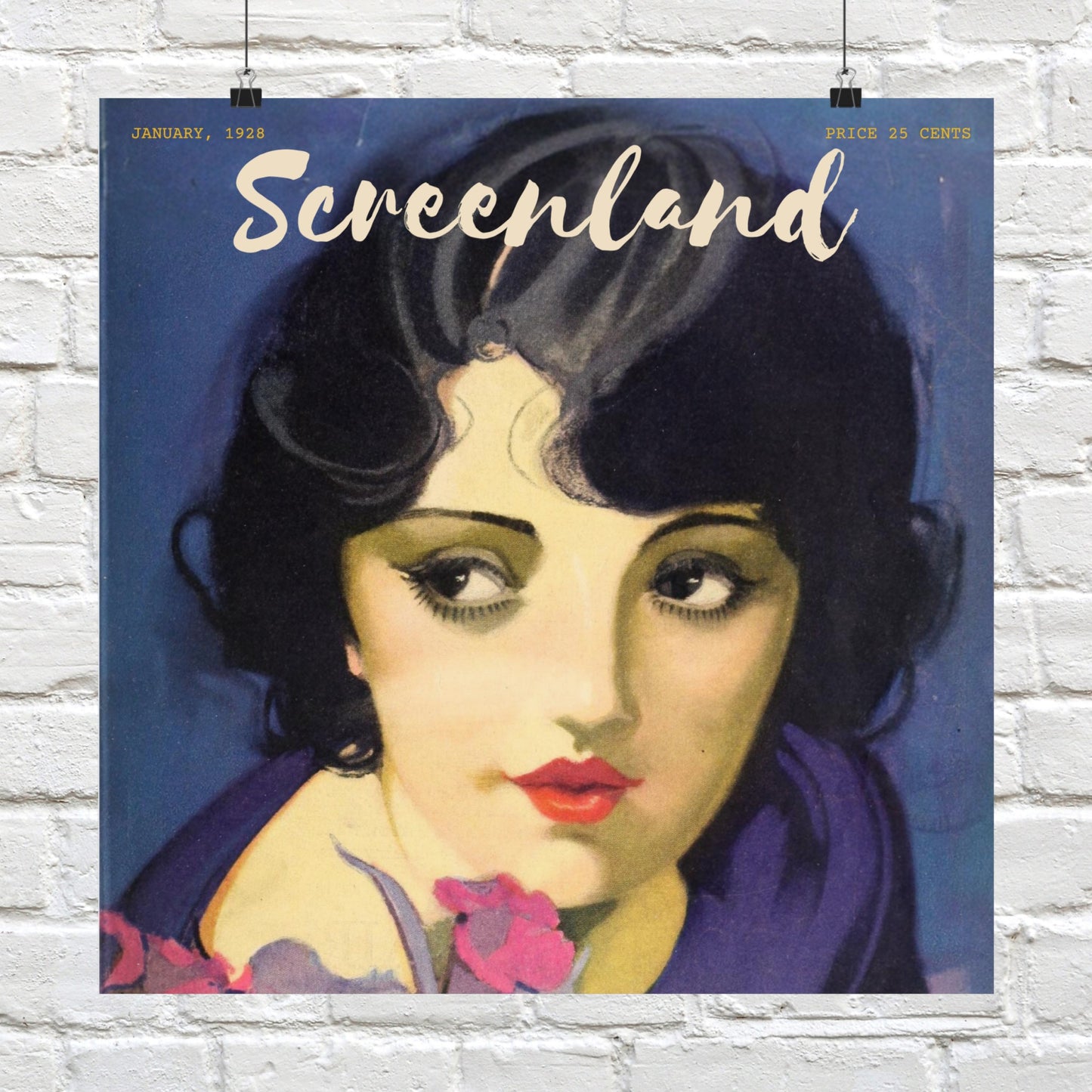 Estelle Taylor Screenland Magazine Cover Poster - Illustrated by Anita Parkhurst (January 1928)