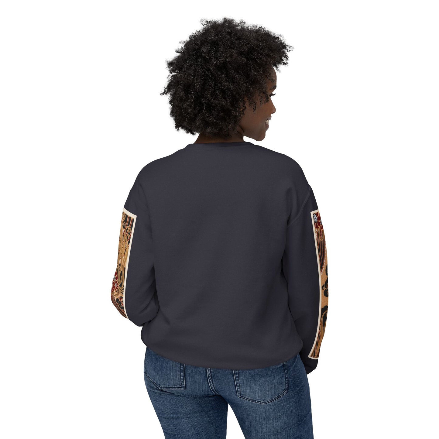 Unisex Lightweight Crewneck Sweatshirt – E. A. Séguy Inspired Art Deco Floral Design