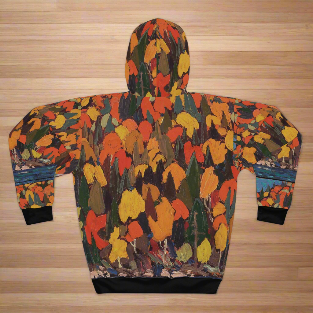 Autumn Foliage Hoodie – All-Over Print Inspired by Tom Thomson's Art
