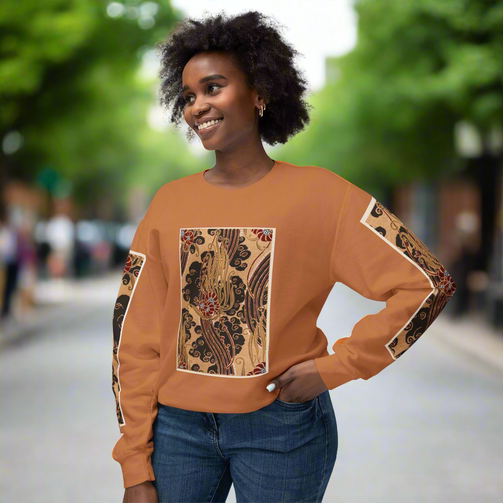 Unisex Lightweight Crewneck Sweatshirt – E. A. Séguy Inspired Art Deco Floral Design