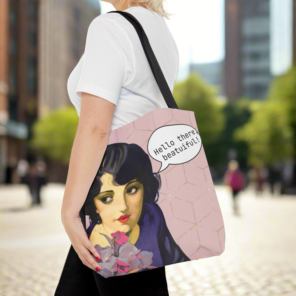 Estelle Taylor Collection Vintage Hollywood Tote Bag - Elegant Art Deco Design