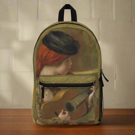 Stylish Backpack Featuring Pierre-Auguste Renoir's "Young Spanish Woman with a Guitar"