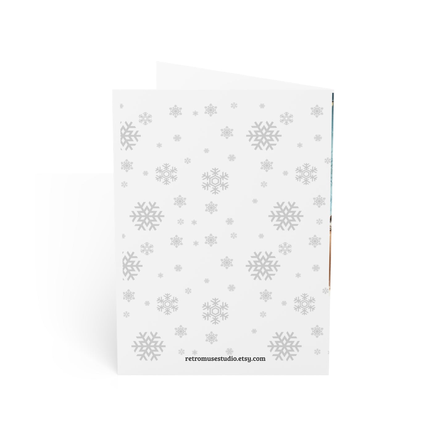African American Cowgirl Christmas Card, Western Holiday Greeting Card with Brown-Skinned Cowgirl, Cozy Winter Scene, Holiday Card