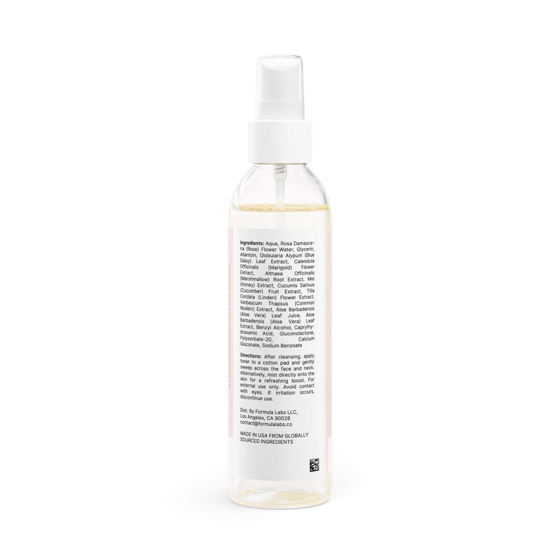 Soft Life Society skincare bottle with white cap on a white background