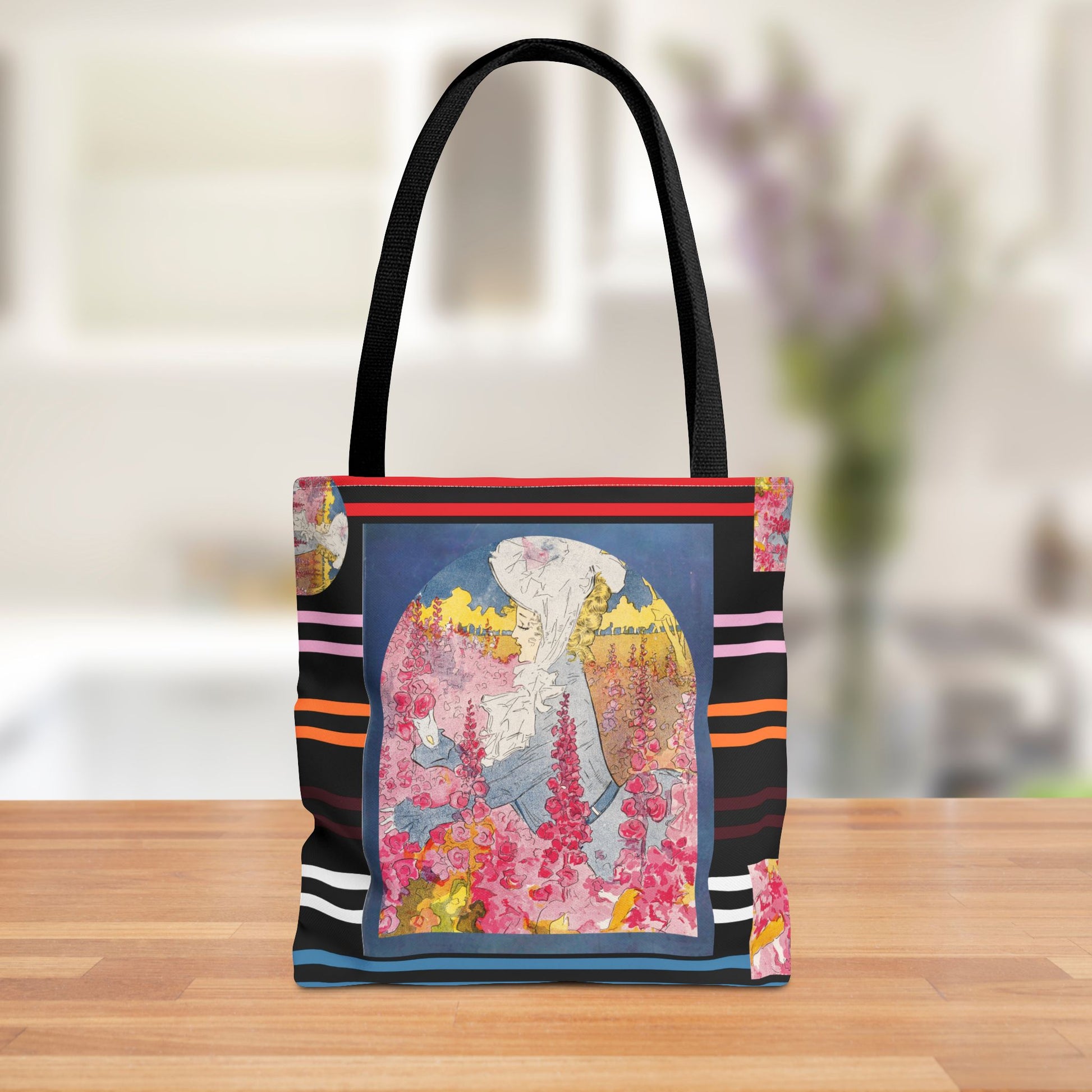 Summer Floral Art Tote Bag inspired by Penrhyn Stanlaws' 1907 masterpiece, featuring elegant vintage floral design.