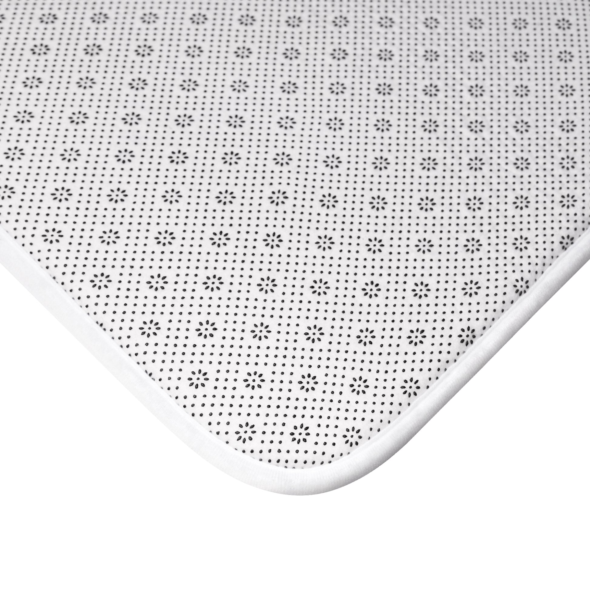 Elegant Floral Bath Mat featuring Chinese Ornament Design by Owen Jones