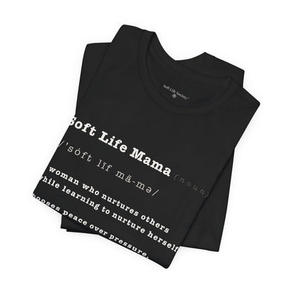 Black t-shirt with white car illustration and symbol on a white background