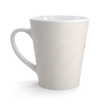 Cream ceramic mug on a white background
