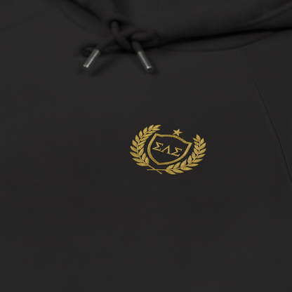 Soft Life Varsity Hoodie | Embroidered Eco Pullover