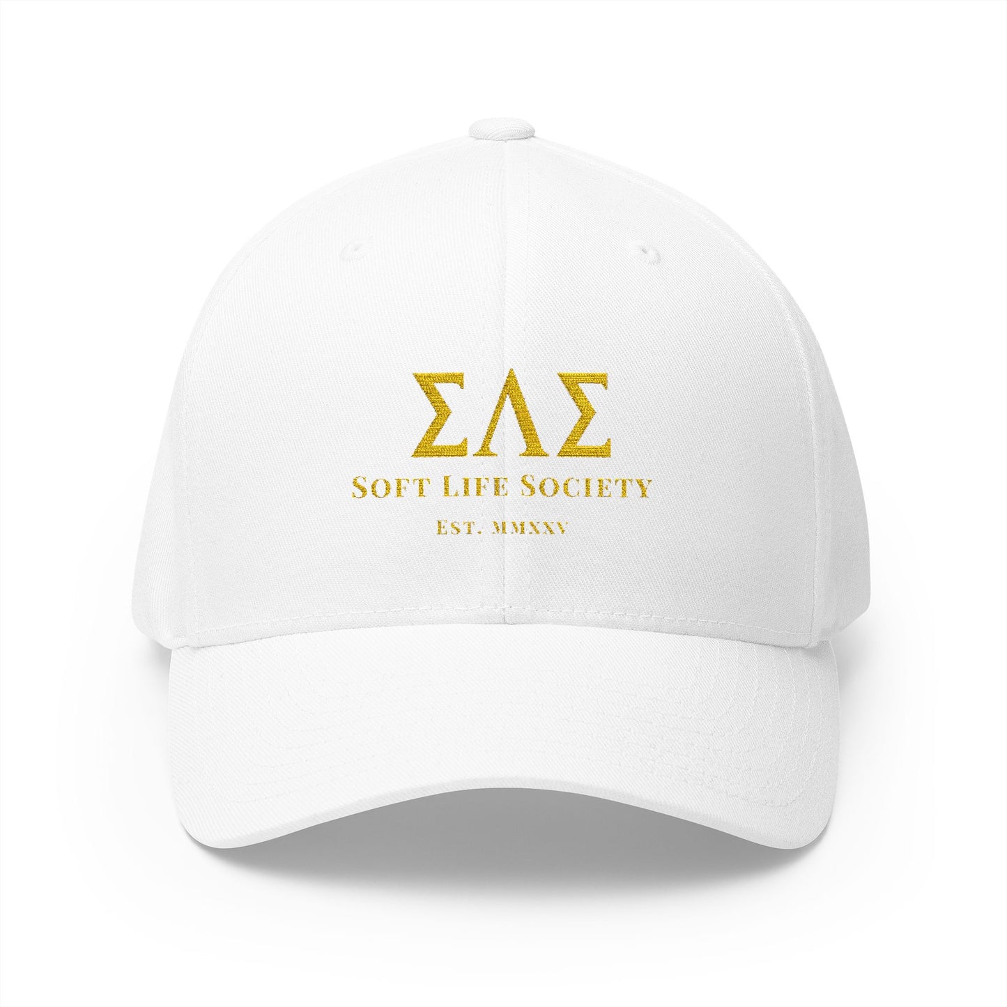 Soft Life Society™ Embroidered Closed-Back Cap | Sigma Lambda Rose Hat