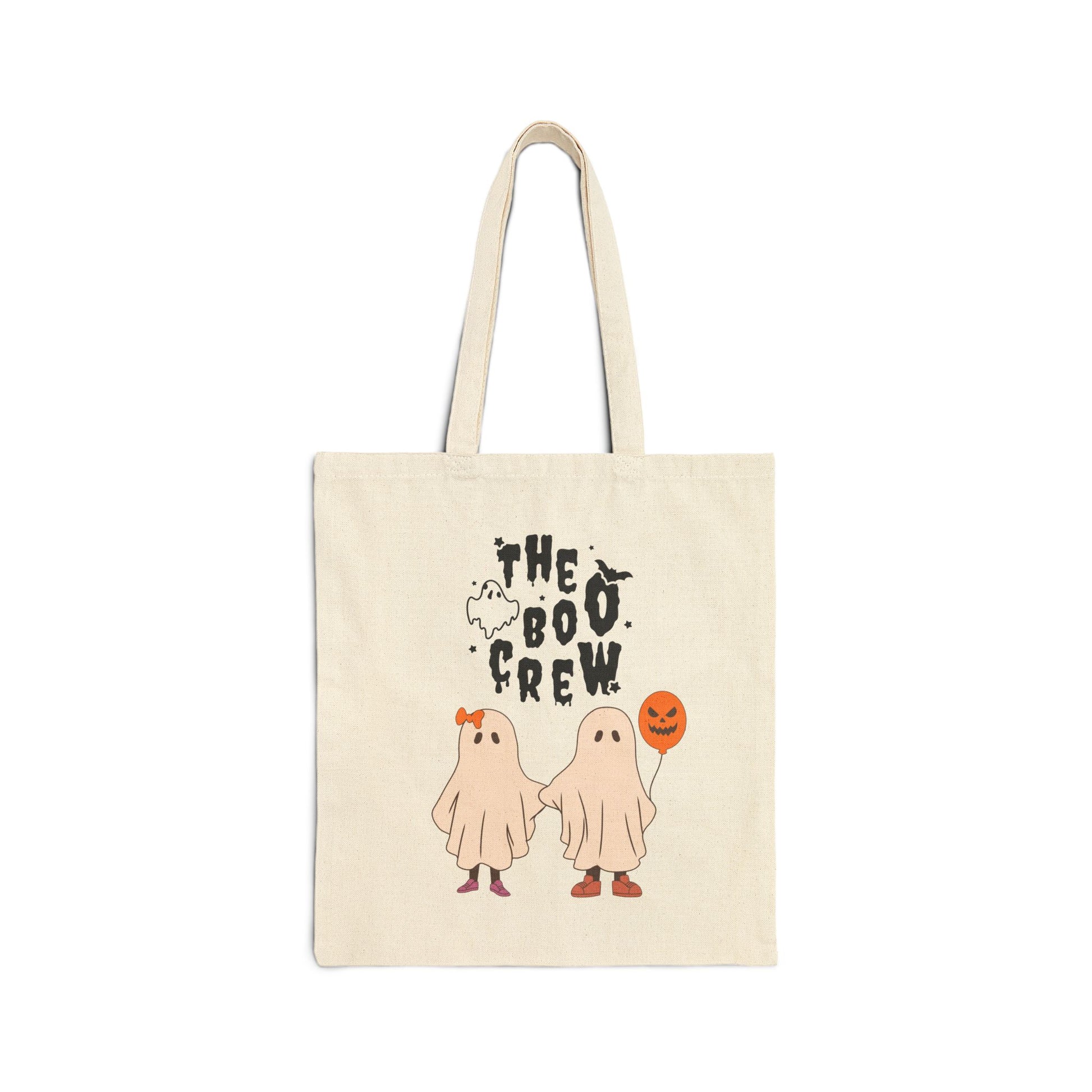 The Boo Crew Halloween Tote Bag | 100% Cotton Canvas, natural color