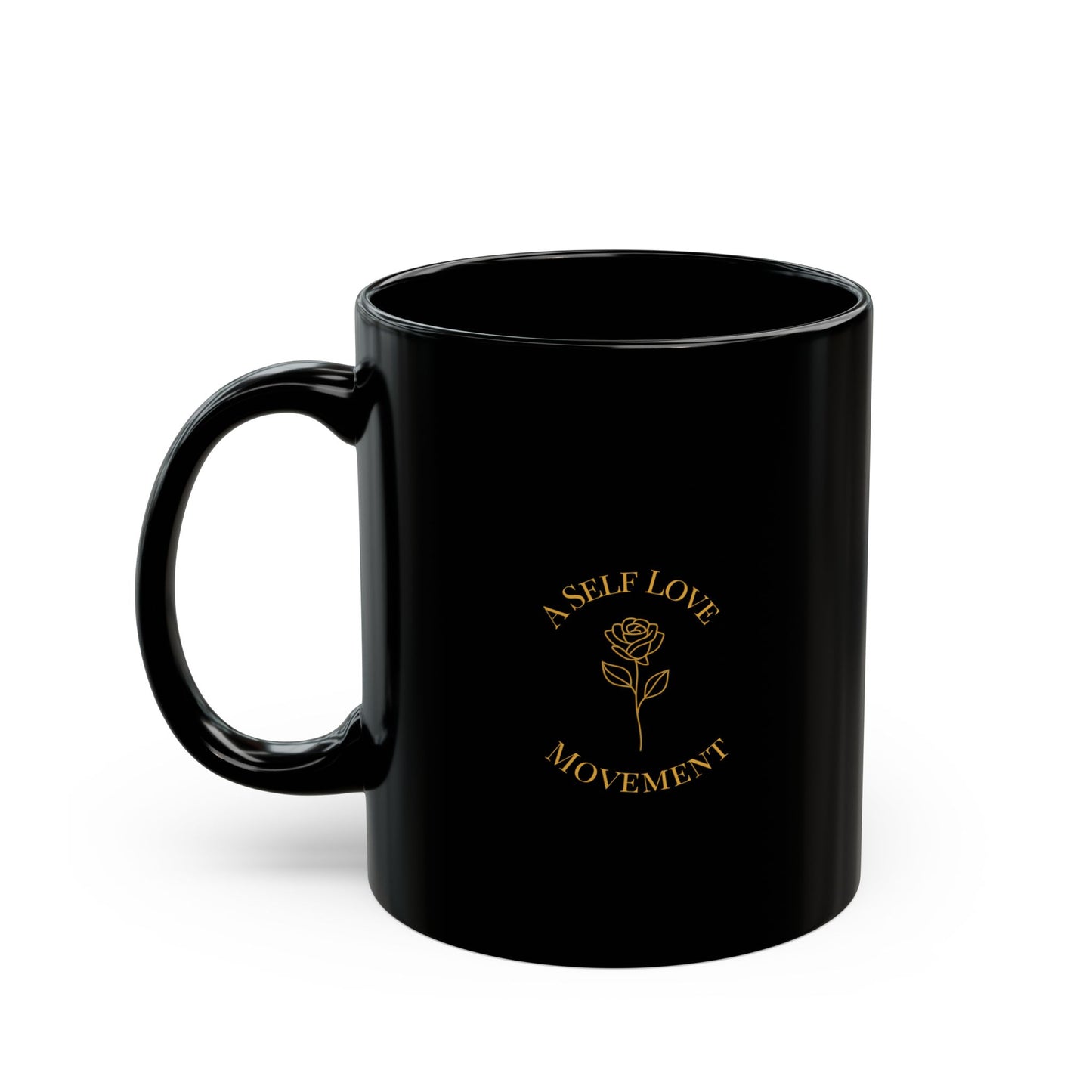 Soft Life Society™ Black Ceramic Mug | A Self Love Movement | Minimalist Luxury Coffee Cup