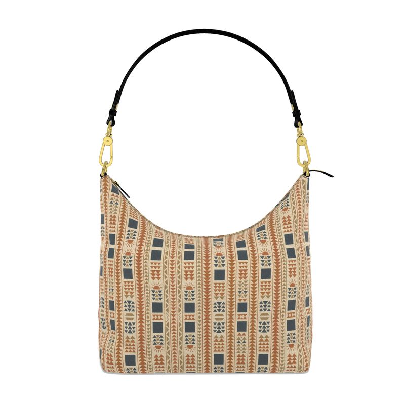 Amara Heritage Microprint™ Leather Shoulder Hobo Bag
