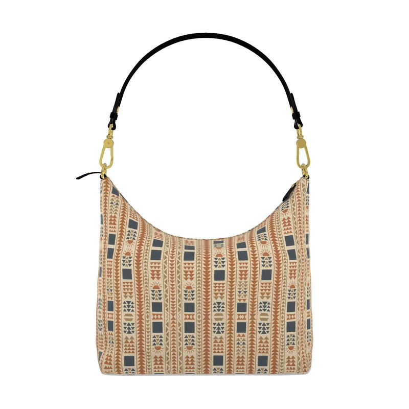 Amara Heritage Microprint™ Leather Shoulder Hobo Bag