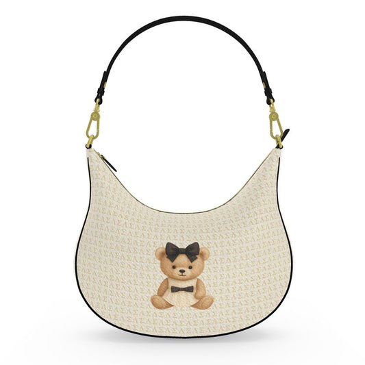 Le Petit Teddy™ Curve Hobo Bag — Creme Monogram