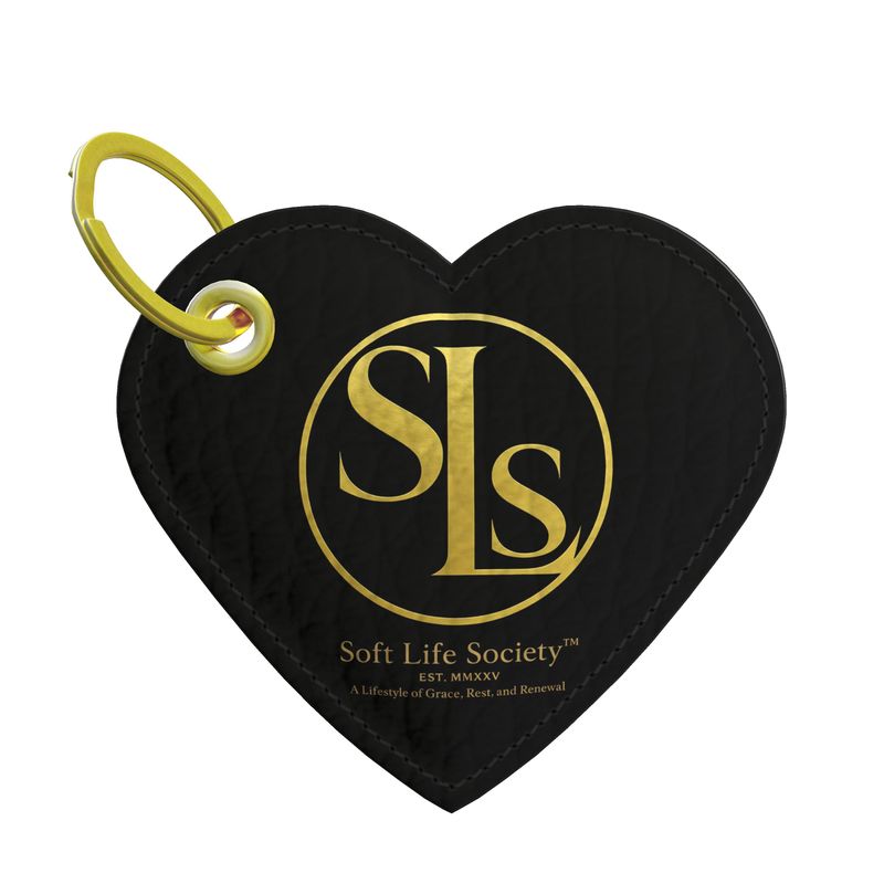 Soft Life Society™ Luxury Nappa Leather Painted Edge Keyring
