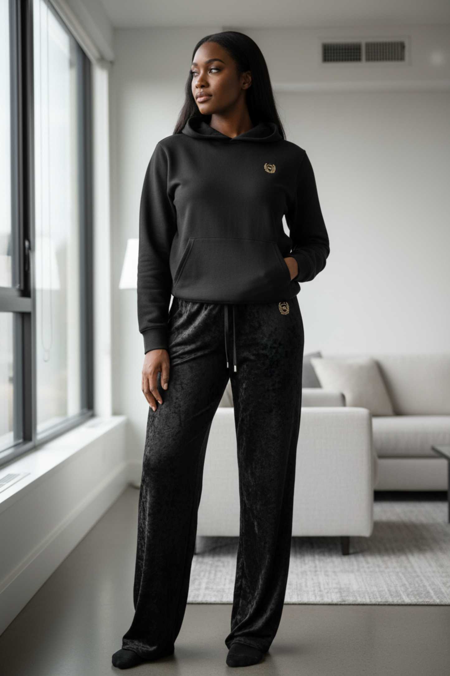 Soft Life Society™ Luxe Lounge Trousers | Crest Edition