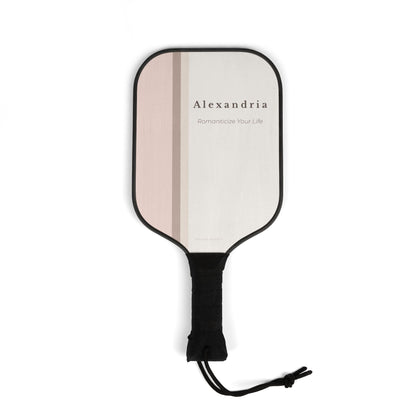 Paddle with 'Alexandria' branding on a white background