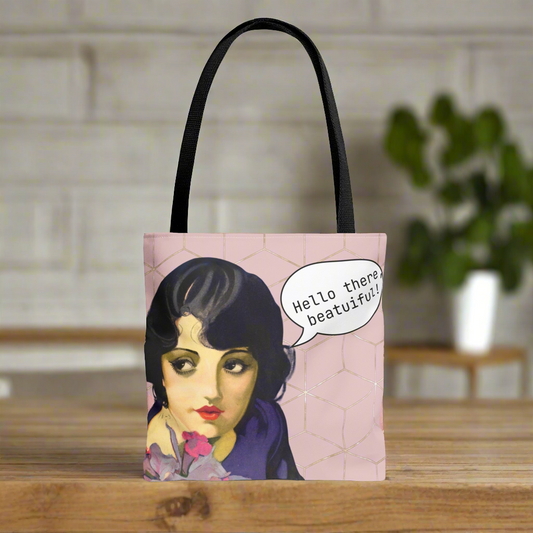 Estelle Taylor Collection Vintage Hollywood Tote Bag - Elegant Art Deco Design