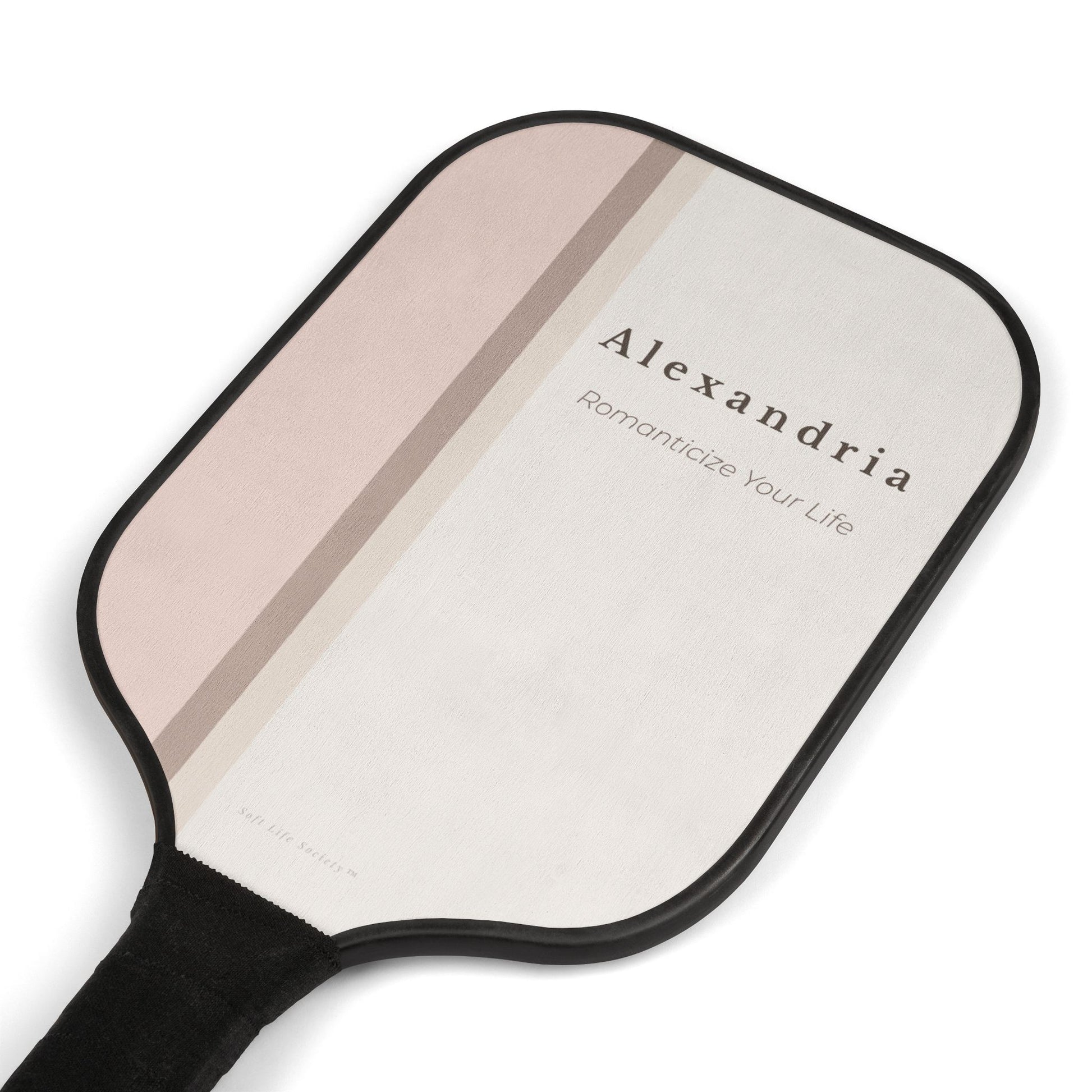 Paddle with 'Alexandria' branding on a white background